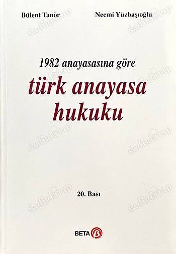 1982 anayasasına göre türk anayasa hukuku bülent tanör 20. bası