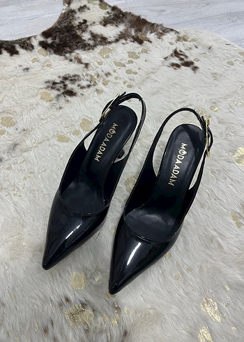 Parlak Siyah Stiletto Kadın Ayakkabı - Görsel 5