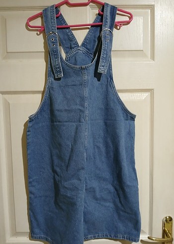 Kadın Kot Midi Salopet - Görsel 2