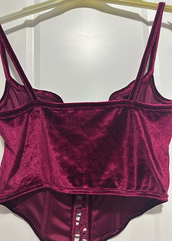 Bordo Strappy Büstiyer - Görsel 3