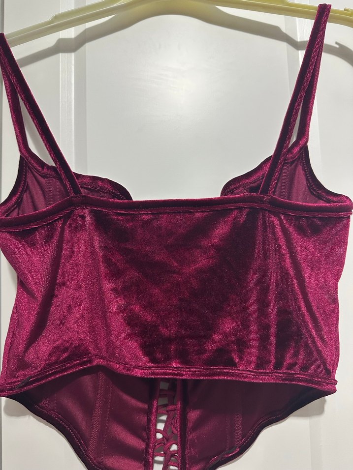 Bordo Strappy Büstiyer - Görsel 3