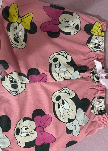 Pembe Minnie Baskılı Çocuk Pijama Altı