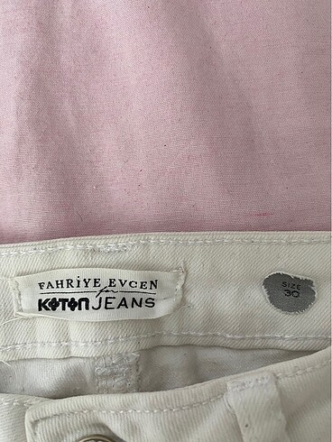 30 Beden beyaz jean koton