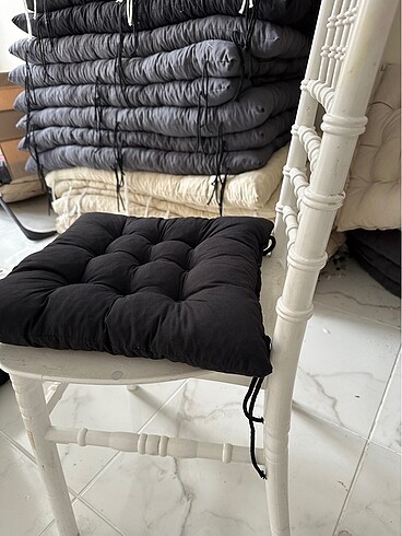4 lü siyah 40/40 sandalye minderi