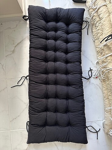 Siyah salan sandalye / benc minder 50/ 110 cm