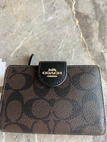 Beden kahverengi Renk Coach Corner Zip Cüzdan