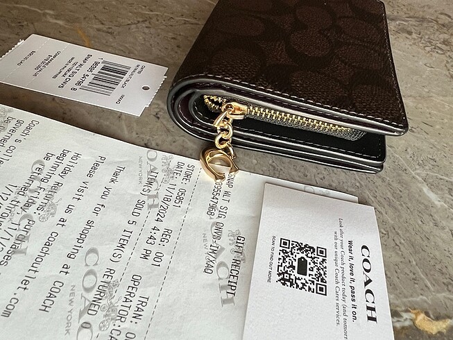 Beden kahverengi Renk Coach Snap Wallet