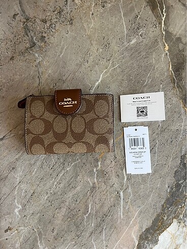 Coach corner zip cüzdan