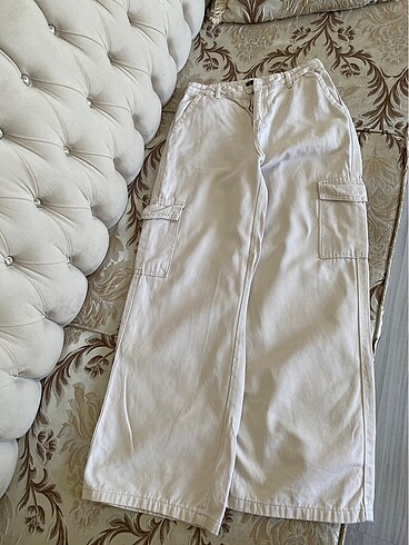 Addax beyaz kargo cep pantolon - Görsel 3