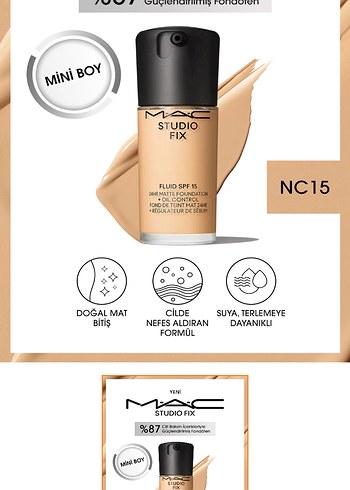 MAC Studio Fix Mat Likit Fondöten - Görsel 3