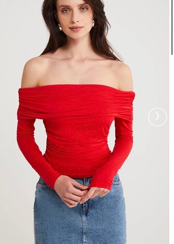 Kırmızı Drapeli Uzun Kollu Bluz - Görsel 2
