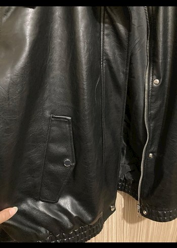 BERSHKA DERİ CEKET etiketli - Görsel 6