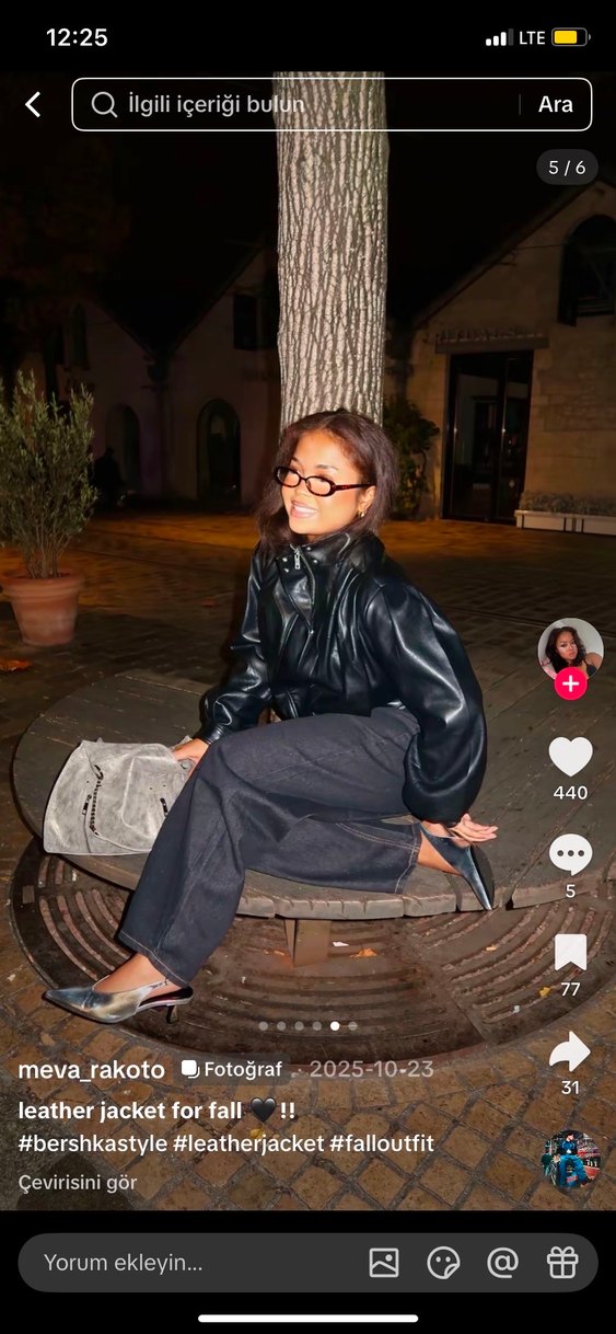 BERSHKA DERİ CEKET etiketli - Görsel 2