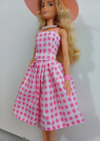  Beden Barbie bebek kıyafet seti pembe