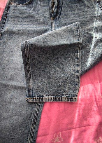 Gri Rahat Kesim Kadın Midi Denim Pantolon - Görsel 2