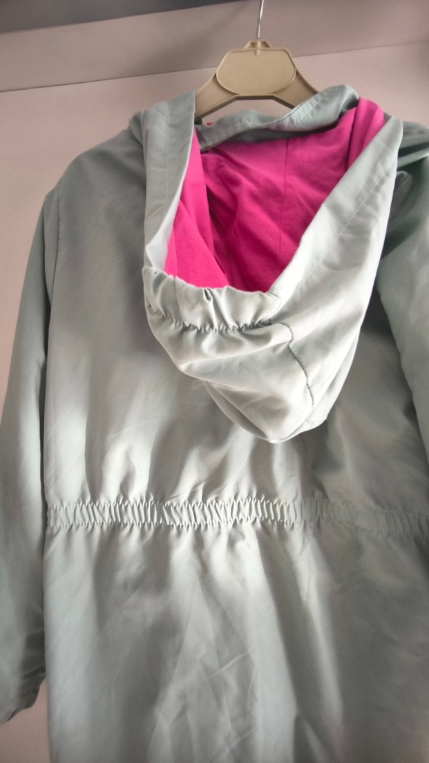 Kız Çocuk Pastel Gri Düğmeli Mont - Görsel 2