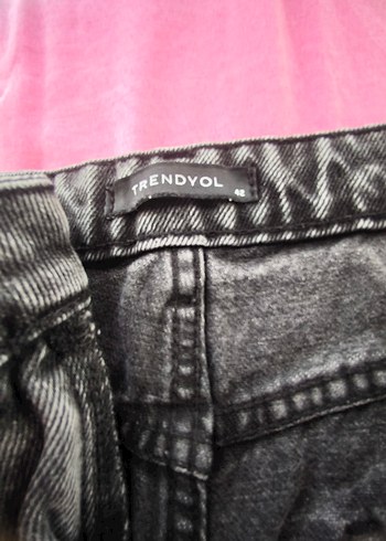 Gri Salaş Kesim Midi Kadın Kot Pantolon - Görsel 3