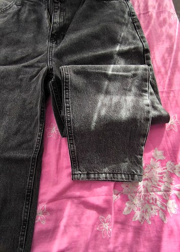 Gri Salaş Kesim Midi Kadın Kot Pantolon - Görsel 2