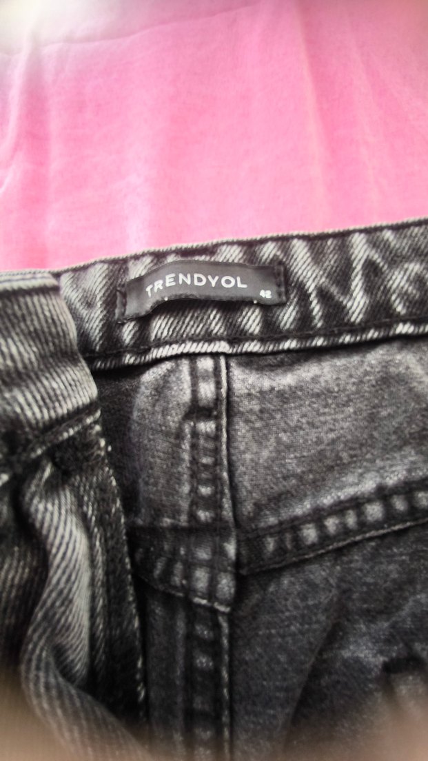 Gri Salaş Kesim Midi Kadın Kot Pantolon - Görsel 3