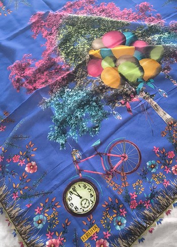 Dantel Detaylı Çok Renkli Bohem Kadın Fuları - Görsel 2