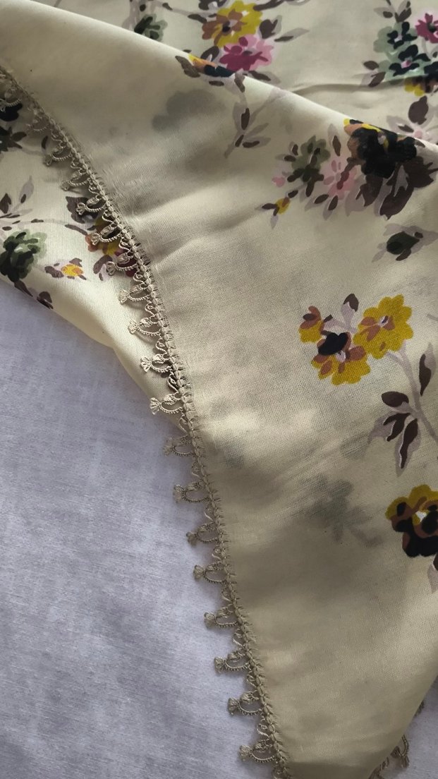 Dantel Detaylı Bej Bohem Kadın Şal - Görsel 3