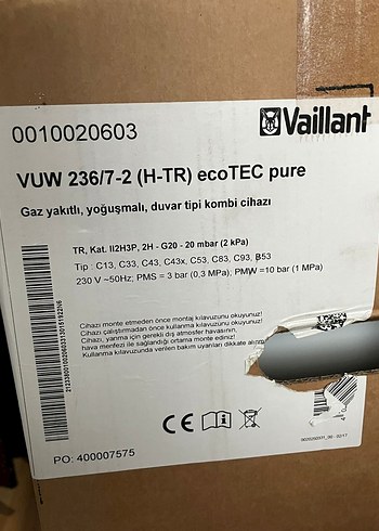  Beden Renk Beyaz Vaillant Kombi Isıtıcı
