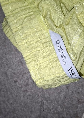 tereyağ sarısı likra kumaş pantolon - Görsel 2