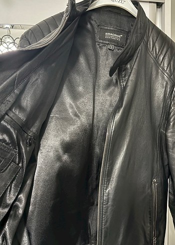 Siyah Deri Fermuarlı Ceket - Görsel 4