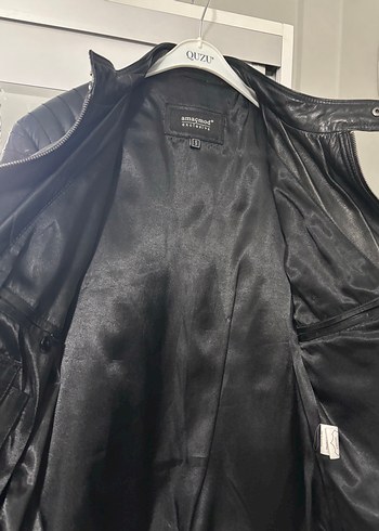 Siyah Deri Fermuarlı Ceket - Görsel 3