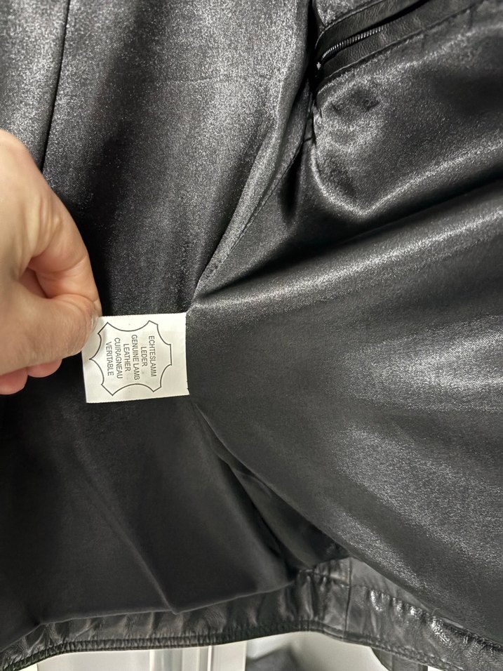 Siyah Deri Fermuarlı Ceket - Görsel 5