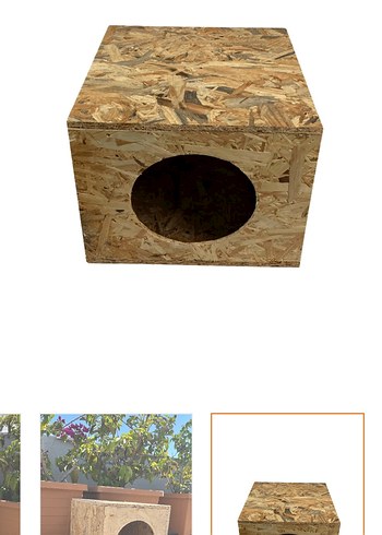 Reyo 34x27x24 cm Ahşap Kedi Evi Dış Mekan - Görsel 2