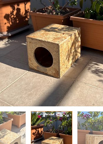 Reyo 34x27x24 cm Ahşap Kedi Evi Dış Mekan - Görsel 4