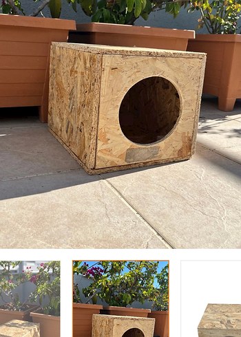 Reyo 34x27x24 cm Ahşap Kedi Evi Dış Mekan - Görsel 3