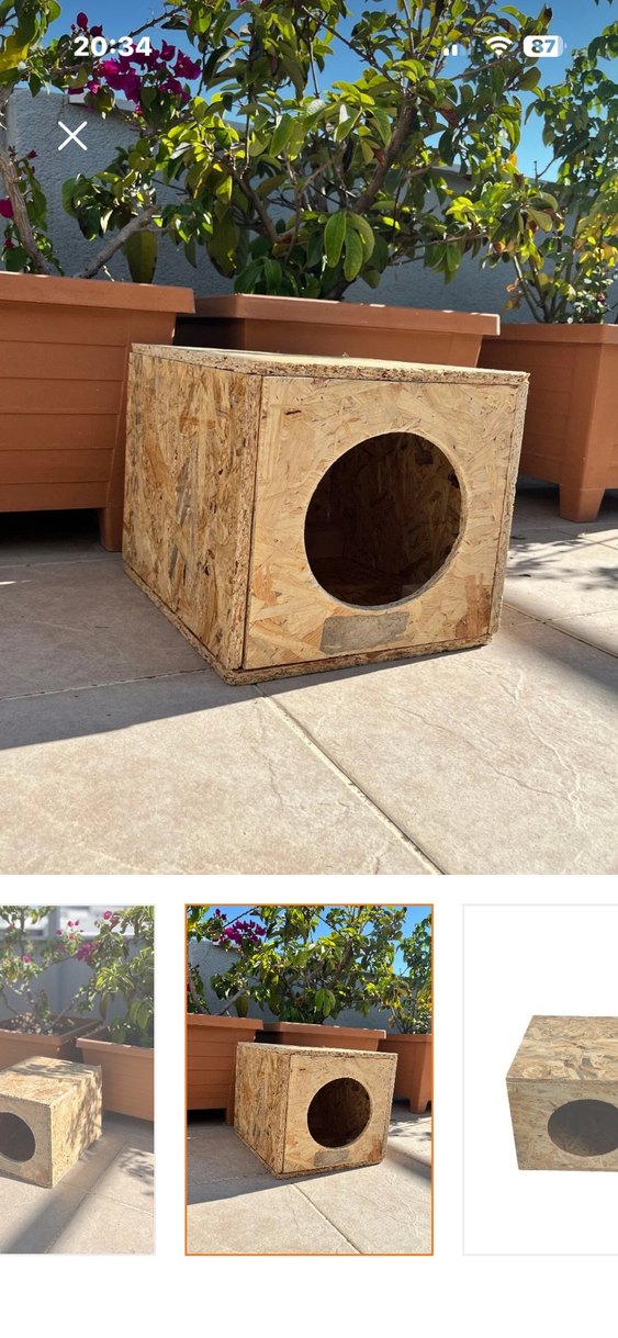 Reyo 34x27x24 cm Ahşap Kedi Evi Dış Mekan - Görsel 3