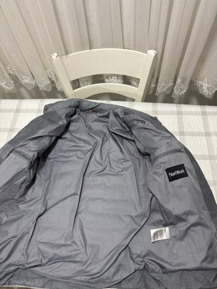 Gri Fermuarlı Erkek Kısa Mont - Görsel 4