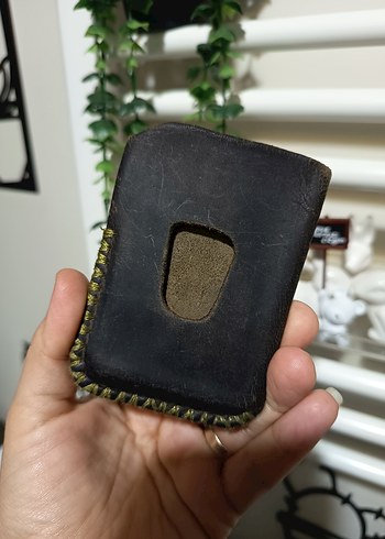 American Vintage Minimal Yesil Deri Kartlik Sik Ve Pratik