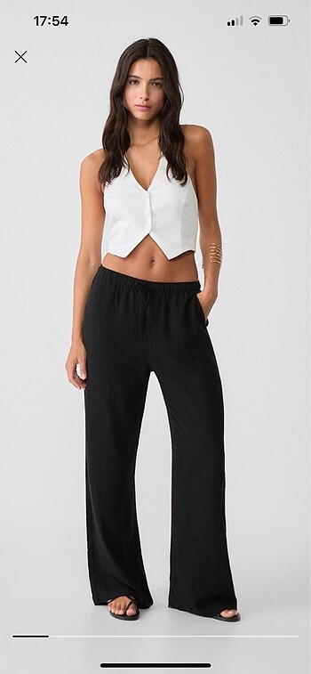 Stradivarius keten pantolon
