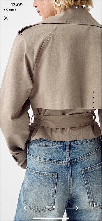 m Beden BERSHKA Trençkot
