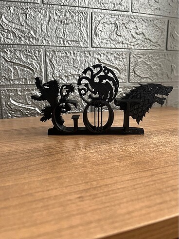 Game of thrones logo masa süsü dekor