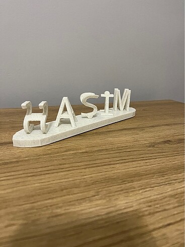 Kişiye özel çift taraflı 3d isimlik