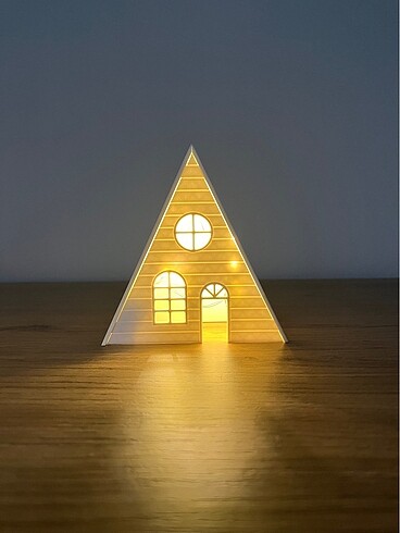 Işıklı mini yılbaşı Noel evi