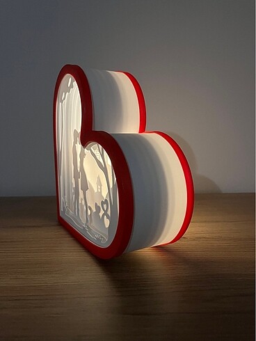 Sevgililer günü kalpli ışıklı led lamba - Görsel 6