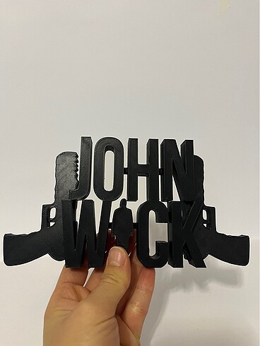  Beden siyah Renk John Wick masa süsü dekoratif aksesuar