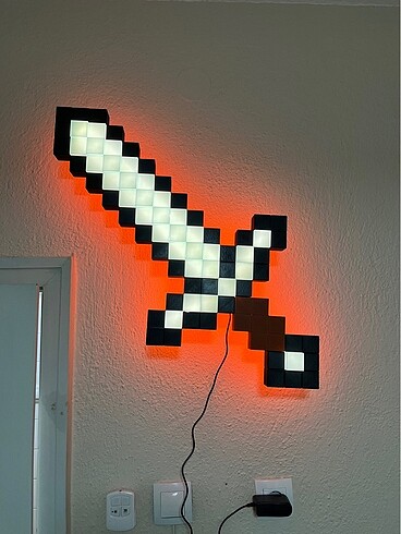 Beden çeşitli Renk Minecraft devasa elmas kılıç led lamba