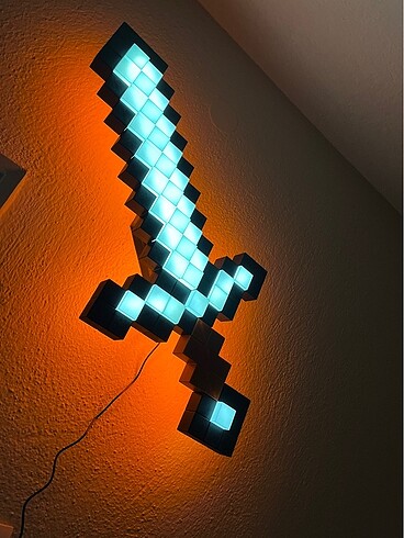 Beden Minecraft devasa elmas kılıç led lamba