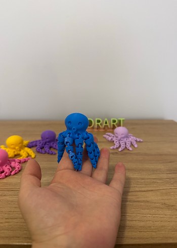 Renkli 3D Baskı Eklemli Ahtapot ADET FİYATI - Görsel 6