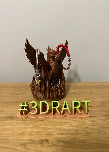 Anka kuşu dekor biblo takı organizeri - Görsel 2