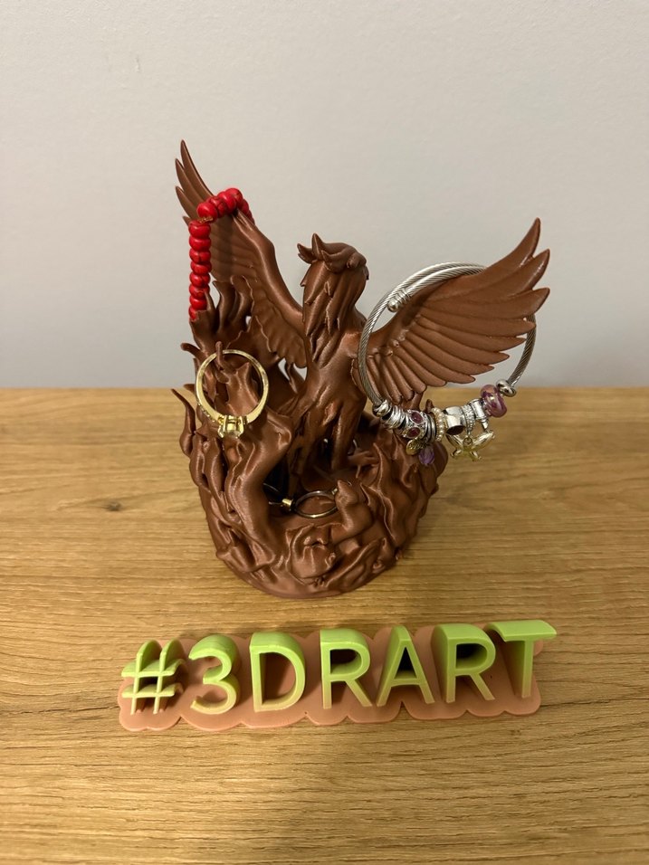 Anka kuşu dekor biblo takı organizeri - Görsel 4