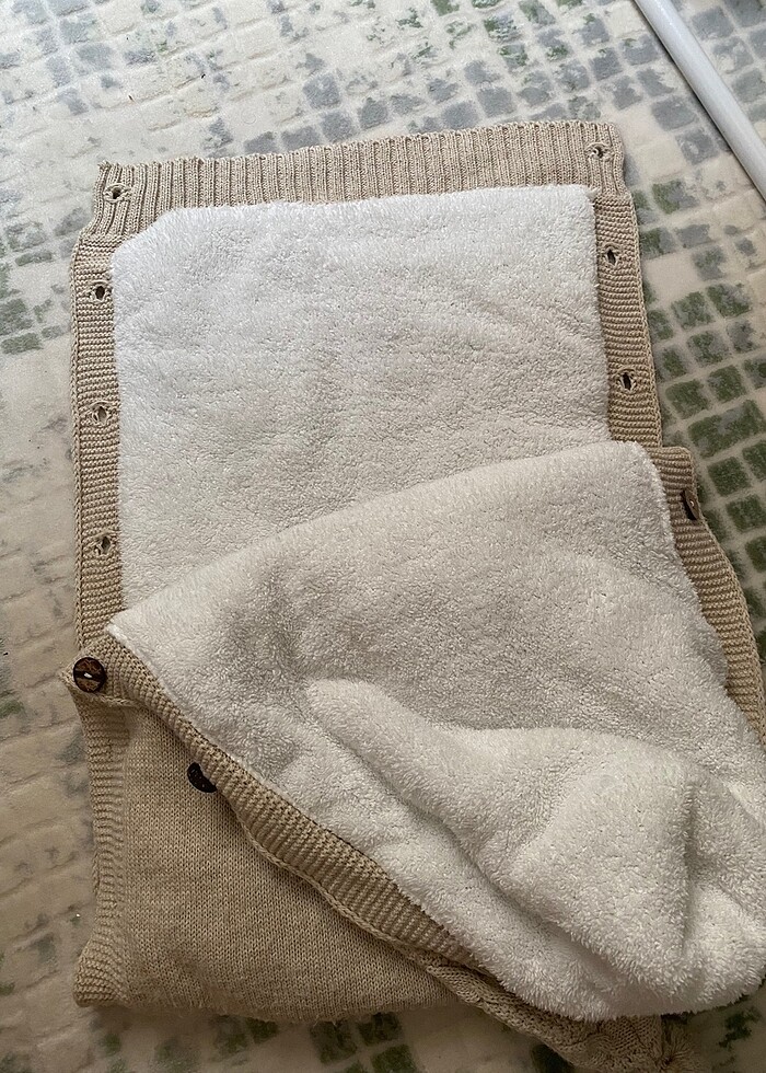 Este Butik- Triko Saç Örgülü Bebek Kundağı - Görsel 2