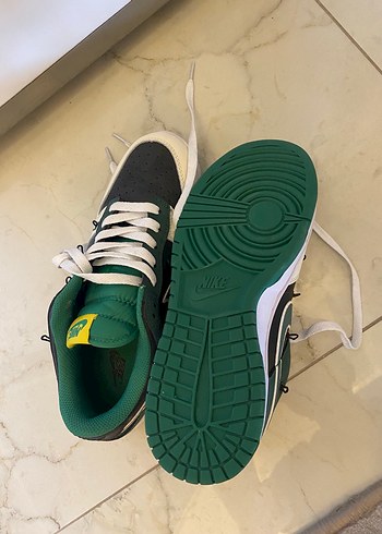 42 Beden yeşil Renk Nike dunk Erkek Yeşil Spor Ayakkabı Velcro Detaylı